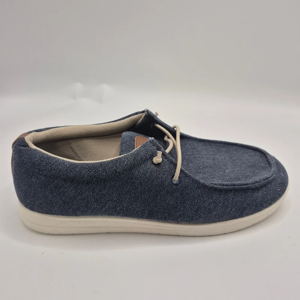 Old Navy Boys Navy Blue Canvas Deck Shoes Moc Toe Loafers 5Y S/694350-01